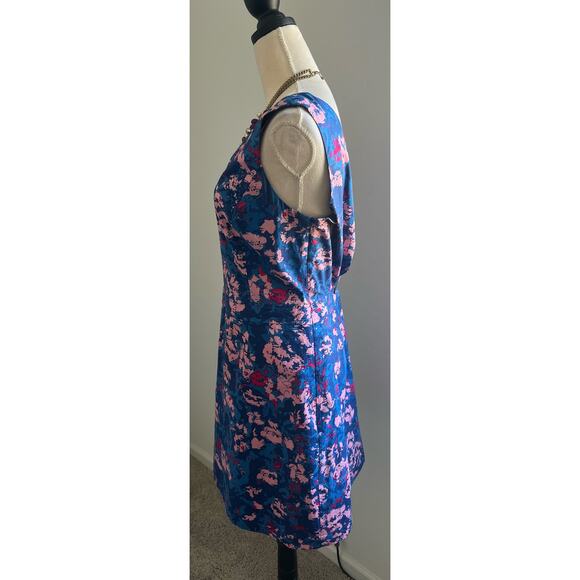 Armani Exchange Multicolor Art Sleeveless V-Neck Lined Stretch MIDI Dress Sz 14 - Picture 3 of 10